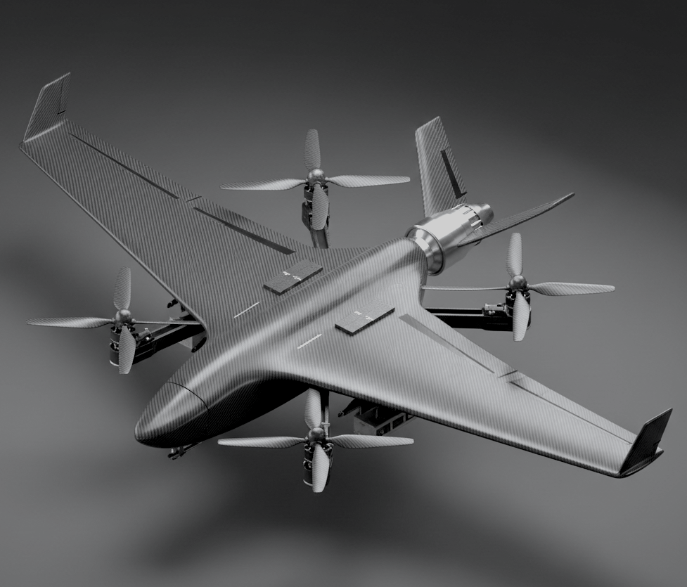 Модульна VTOL-платформа BW-C45 Blackwidow — карбоновий концепт